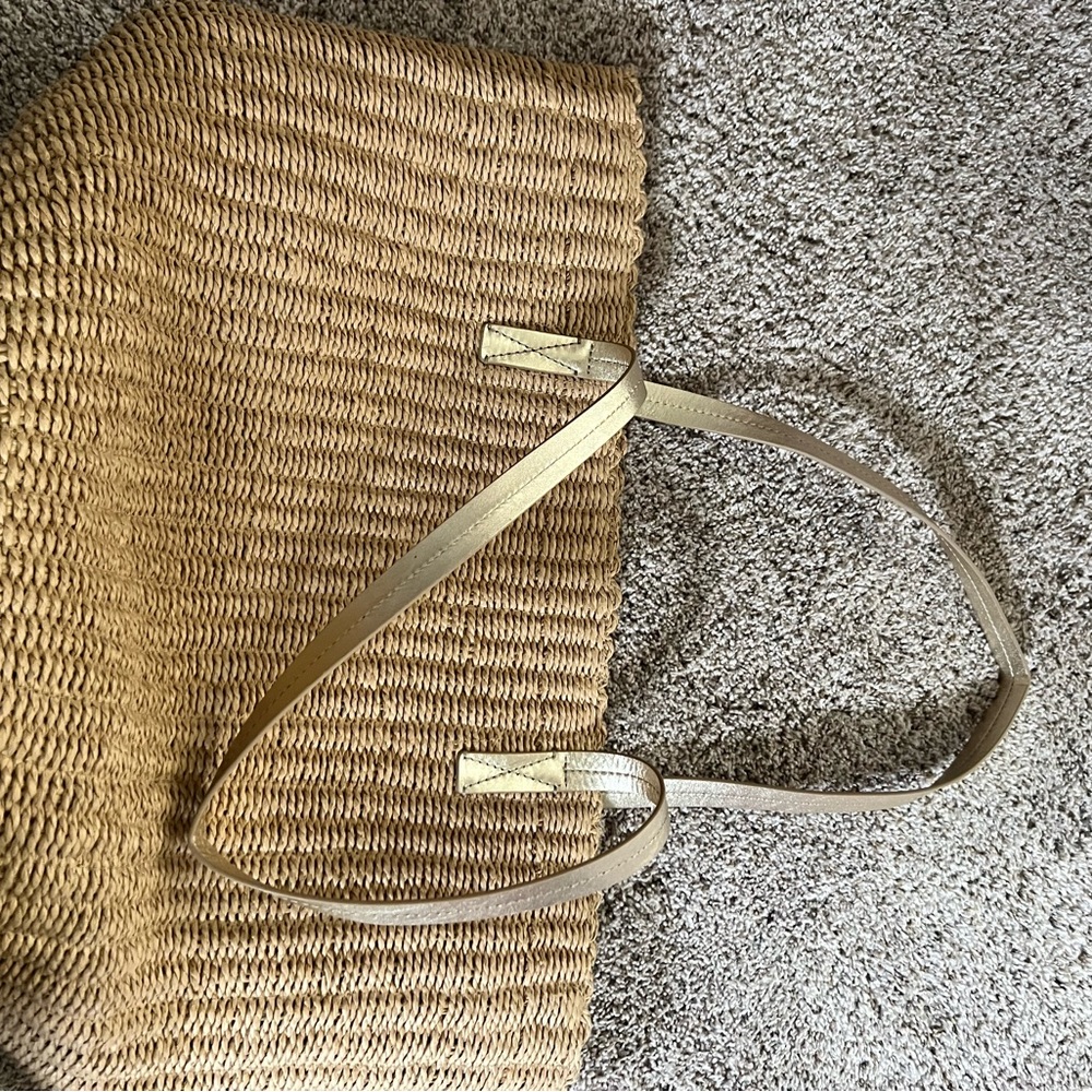 J. Crew Tan Woven Tote Bag